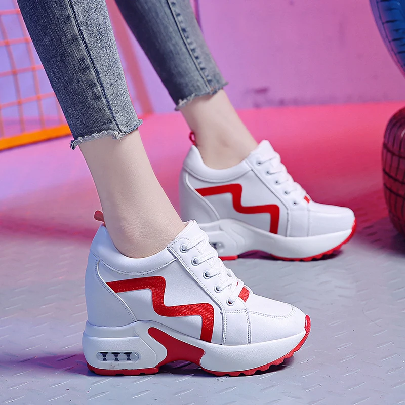 

Fashion Women Sneakers 10cm High Heels Summer Casual Walking Shoes Running Shoes Platform Wedges Creepers Mesh Chunky Sneakers