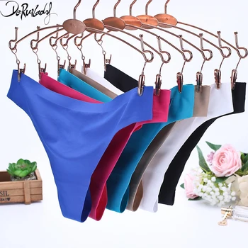 

Deruilady Seamless Soft Panties Women Solid Modal Breathable G-String Low Rise Fashion Sexy Panties Women Thong Underwear Women