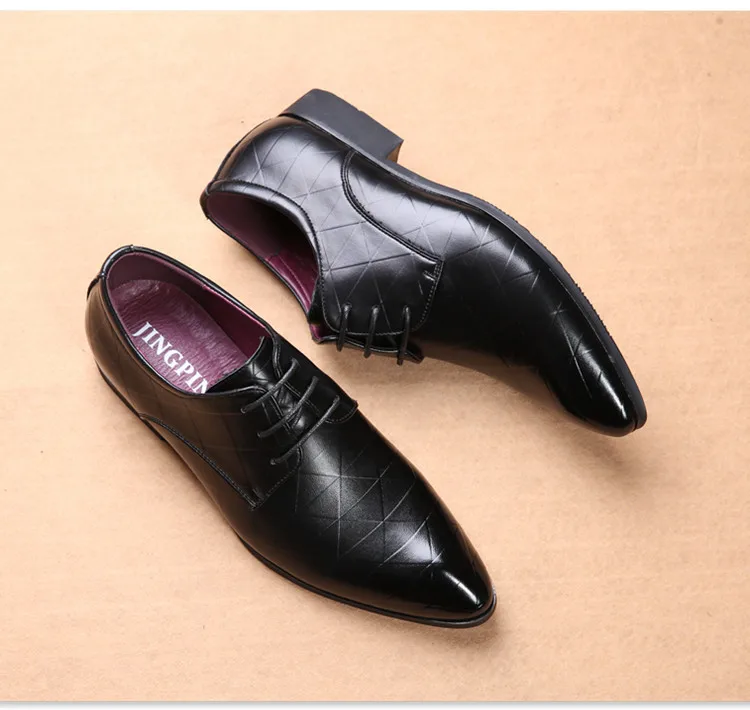 AMSHCA/мужская кожаная обувь; оксфорды в британском стиле с острым носком; большие размеры 45, 46, 47