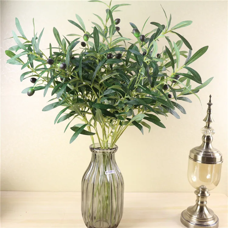 85cm artificial olive branch leaf flower arrangement big size green