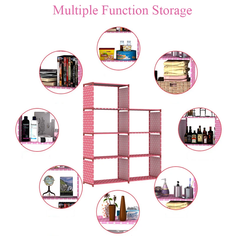 قابل للتعديل 7 شبكات الأطفال رف الكتب أشتات تخزين عرض موقف DIY المنزل الديكور محبوكة النسيج الجرف خزانة قابل للتعديل 7 شبكات الأطفال رف الكتب أشتات تخزين عرض موقف DIY المنزل الديكور محبوكة النسيج الجرف خزانة