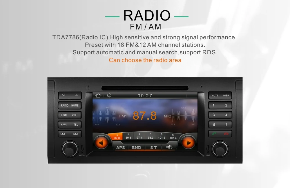 Perfect Dinpei 7" Car DVD player for BMW 5 Series X5 E53 E39 M5 car Multimedia player  GPS stereo audio Radio Bluetooth Navi 4