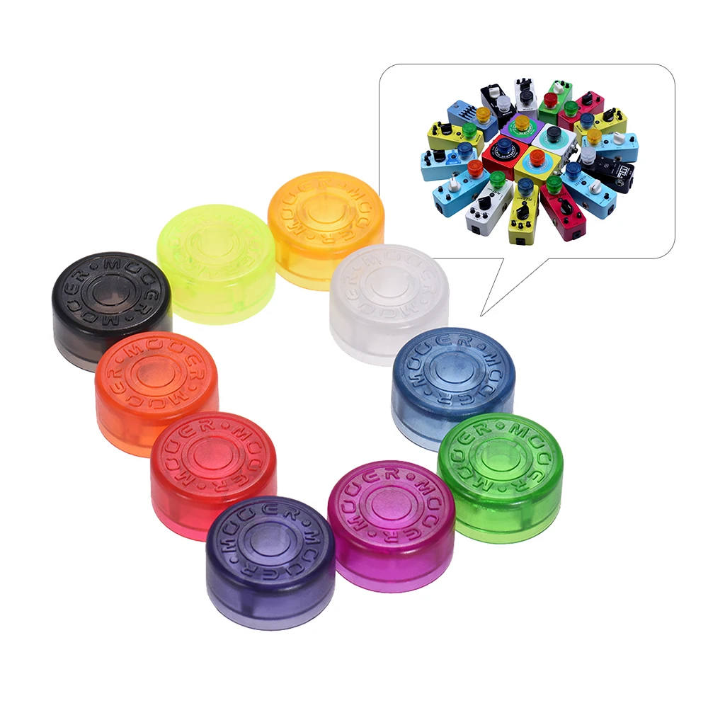 

MOOER 10pcs Footswitch Topper Protector Colorful Plastic Bumpers for Guitar Effect Pedal(Random Color Delivery)