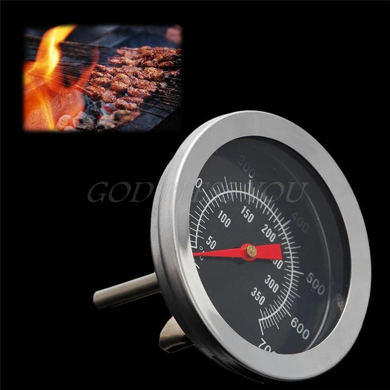 BBQ Accessories Grill Meat Thermometer Dial Temperature Gauge Gage Cooking Food Probe Household Kitchen Tools Stainless steel