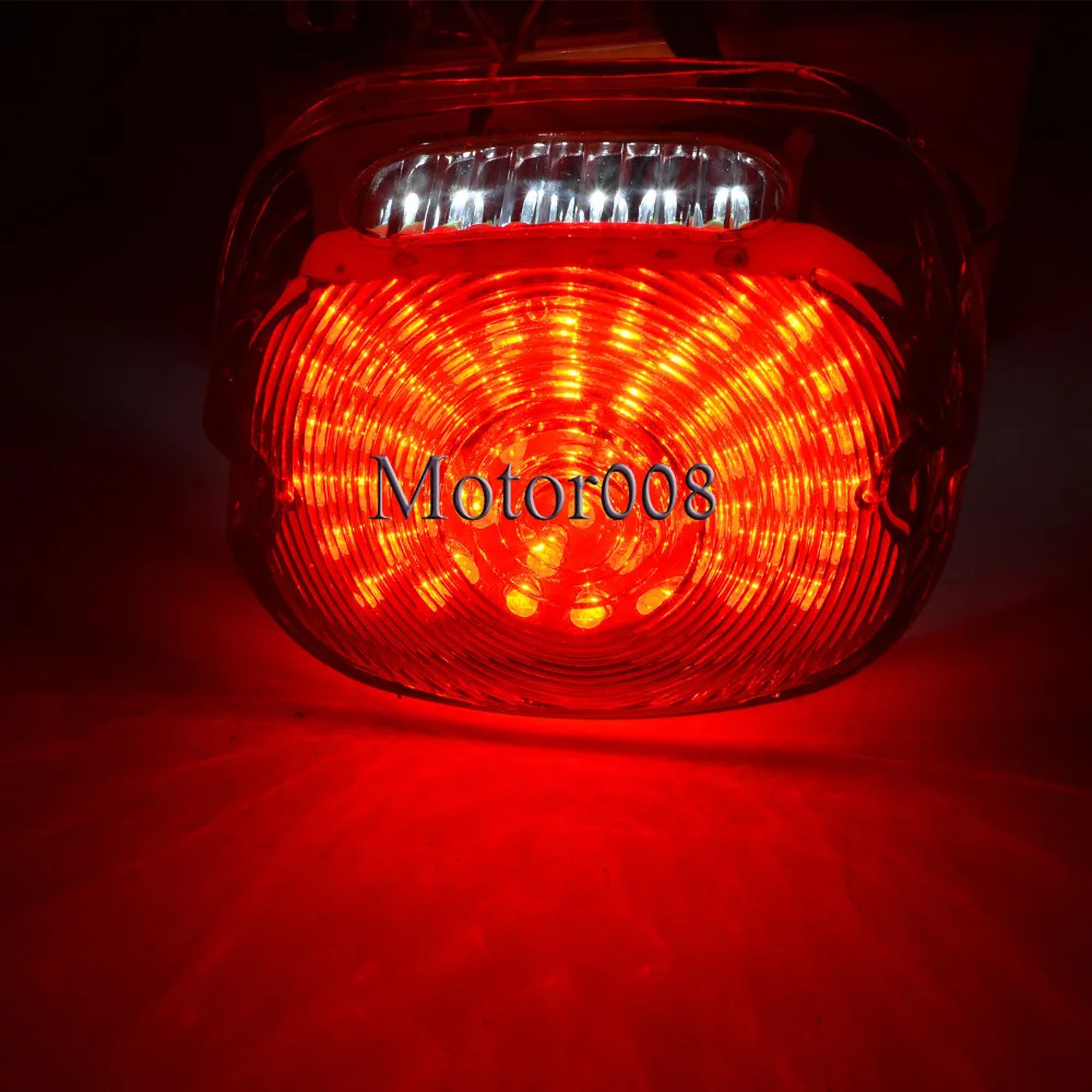 Красный прозрачный дымчатый светодиодный светильник для Harley Davidson Softail Sportster Road King Electra Glide Fat Boy Dyna Low Rider FXDL