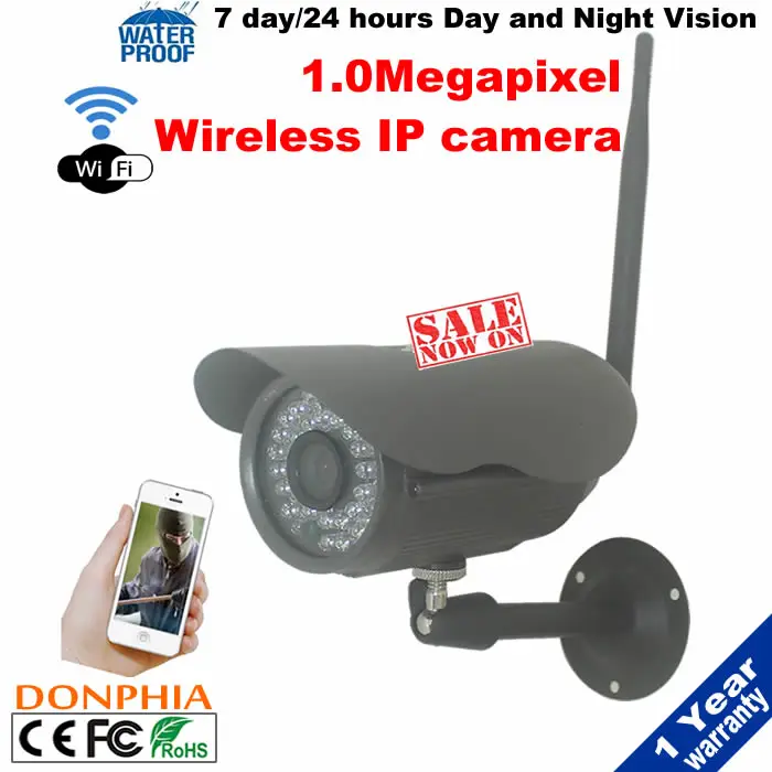 1.0MP 1.0 Megapixel WIFI wireless 720p hd ip cctv security camera with P2P ONVIF Low Lux 3.6/6mm Lens Wired waterproof outdoor