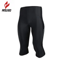 ARSUXEO для мужчин Спорт на открытом воздухе бег 3/4 брюки компрессионное обтягивающее функциональное нижнее белье Спортзал Бодибилдинг тренировки Фитнес Одежда