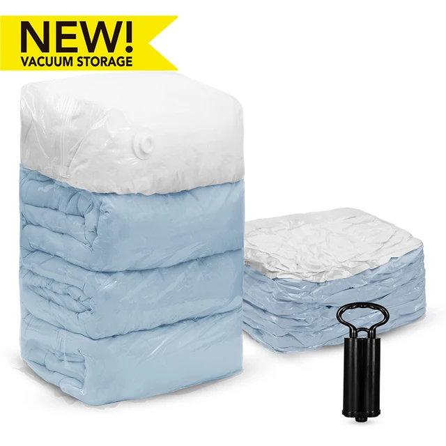 6 PCS Cube Vacuum Storage Bags Jumbo Extra Large Compressed Space Saver