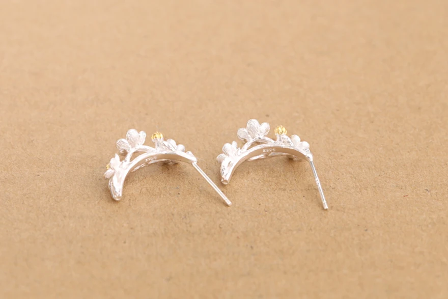 925 Серебряные Серьги pendientes mujer earing bijoux en argent 925 цветочные серьги-гвоздики для женщин серьги mix oorbellen zilver 925