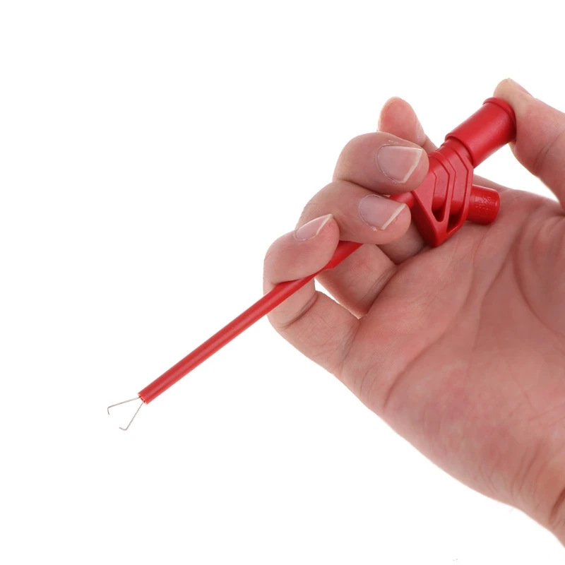2 Pcs Insulated Test Hook Clip 1000V 10A Flexible Probe High Voltage 4mm Socket #Aug.26|Alligator Clips| - AliExpress