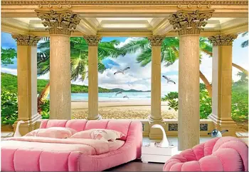 

Custom photo 3d wallpaper Non-woven mural wall sticker Roman column space expansion villa painting 3d wall room murals wallpaper