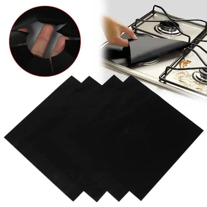 

Reusable Gas Range Stovetop Burner Protector Liner Cover For Cleaning Kitchen Eco-Friendly A12