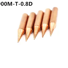 5 шт./лот 900M-T-0.8D диамагнитный DIY Чистая медь паяльный наконечник сварочный для Hakko 936 FX-888D Saike 909D 852D+ 952D K B I