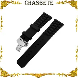 20 мм 22 мм силиконовая резинка часы для Ulysse Nardin Для мужчин Для женщин смолы ремешок на запястье петли для ремня браслет черный + инструмент +