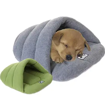 

2018 New Velvet Warm Pet House Small Dog Bed With Cushion Puppy Cat Sleeping Bag Dog Cat Cave Chihuahua Bed Pad