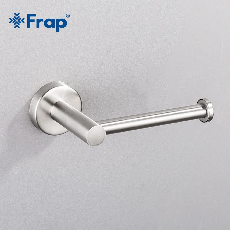 Frap Hot Sale Toilet Paper Holder 304 Stainless Steel Wall Mounted Simple Hook Bathroom Accessories Y14007 | Обустройство дома