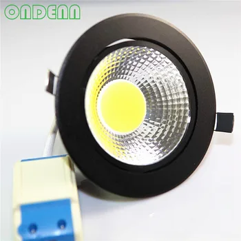 

Dimmable 15W LED Ceiling Lamp Brack Shell COB LED Downlight 3000K 6000K LED Spotlights Indoor LED light Free Shipping 6pcs/lot