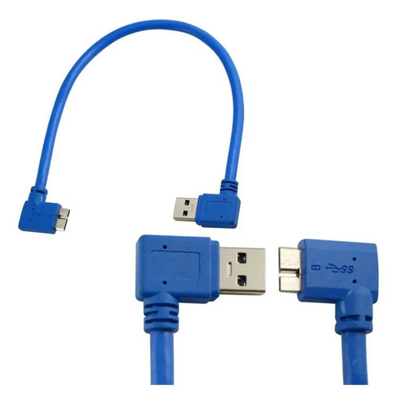 

LBSC 30cm USB 3.0 A male to Micro B plug 10 pin 90 degree right angle Cable cord
