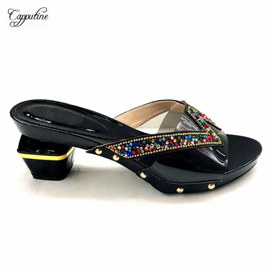 

Popular black high heel sandals fashion pump shoes for lady CFS9 in red,size 37-43