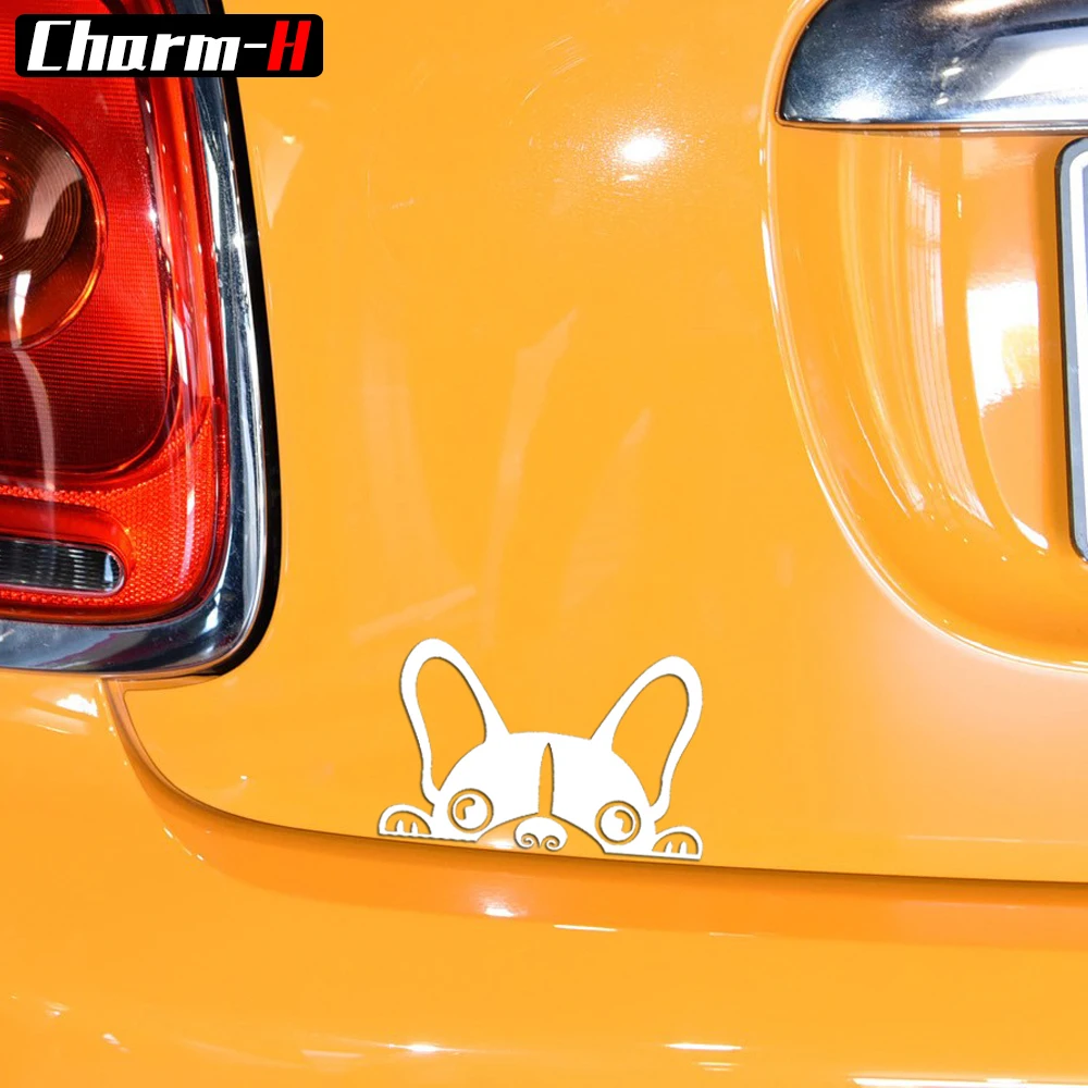 Reflective Vinyl Peep Dog Rear Windshield Anti Scratch Trunk Bumper Window Decals Sticker for Mini Cooper S R50 R52 R53 R56 F55