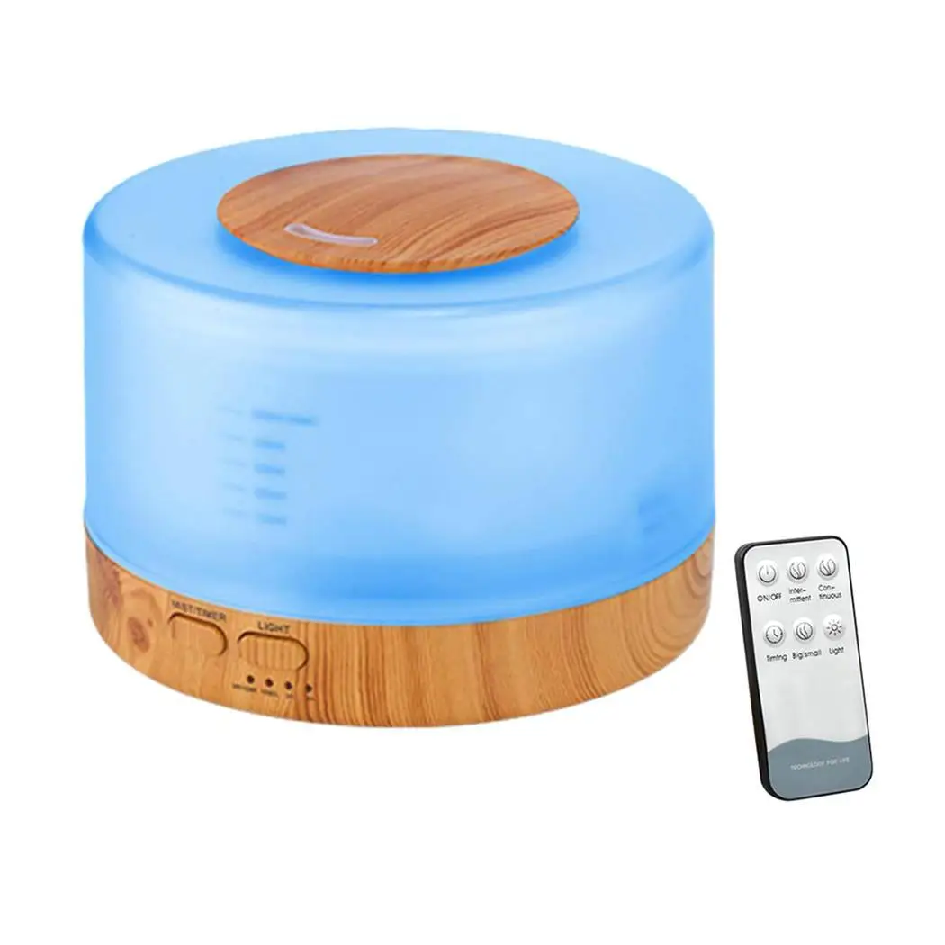 

500ML Ultrasonic Air Humidifier Aroma Essential Oil Diffuser Home Car Humidifier Adapter Power Supply Fogger Colorful Night Lamp