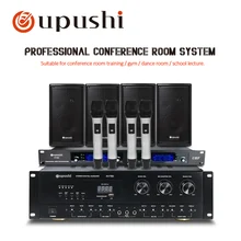 Oupushi Профессиональный усилитель мощности для караоке AV760+ HY208 смешивания настенные колонки с willess комплекты микрофона