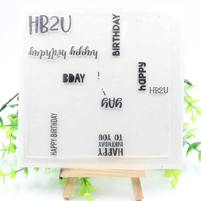 Happy Birthday TurnAbout Transparent Clear Silicone Stamps for DIY Scrapbooking/Card Making/Kids Fun Decoration Supplies 687 | Дом и сад