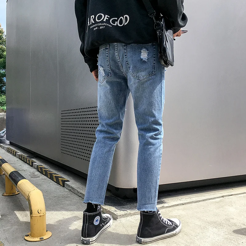 FUGOISM Hip Hop Casual Design Pants Jeans Men Trousers Skinny Pencil Pants Slim Feet Solid Ankle 4