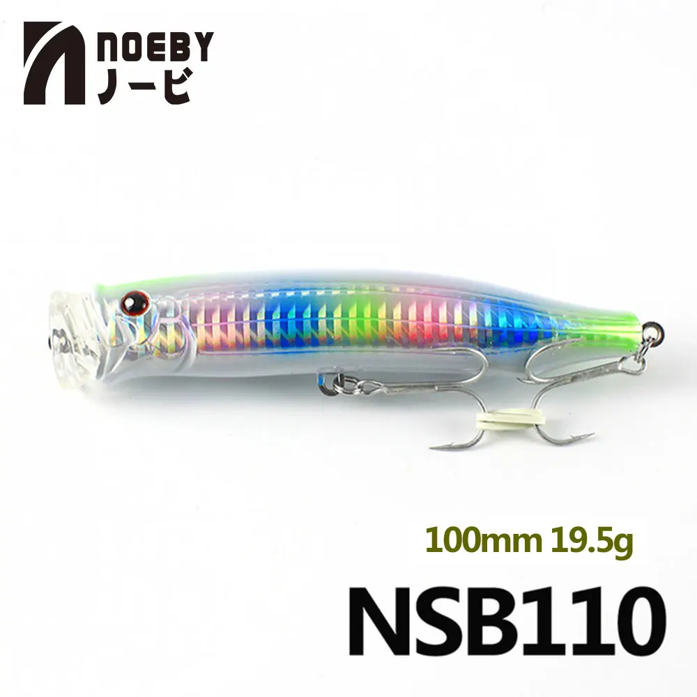 Popper Lure PVC Wave Climbing Swimbait Sea Fishing Wobblers Tackle Pesca VMC Fish Hooks NOEBY NBL9246 Hard Baits | Спорт и