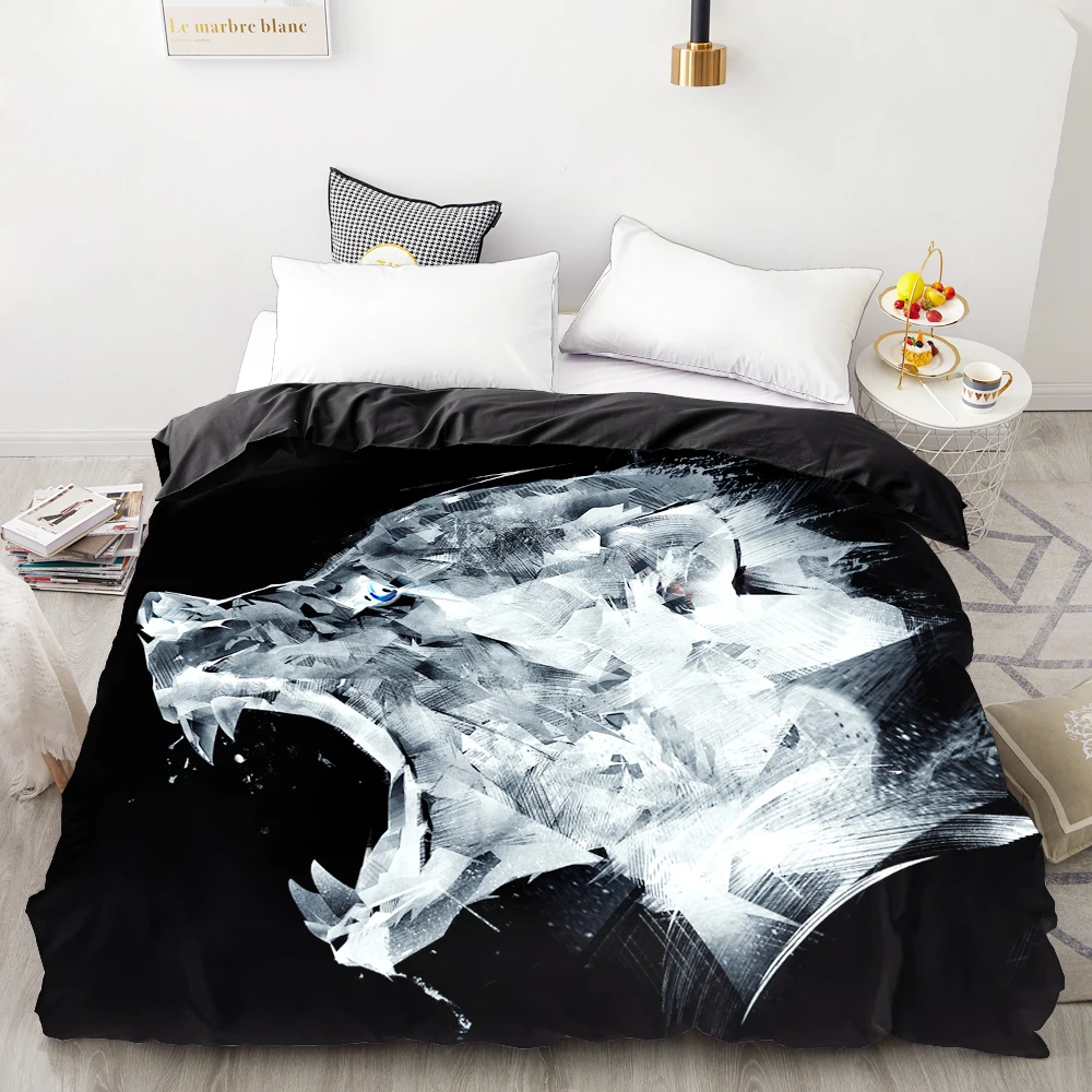 

3D Print Duvet Cover Custom Design,Comforter/Quilt/Blanket case Queen/King,Bedding 220x240,Bedclothes Animal Abstract wolf