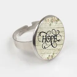 2019/горячая Распродажа Надежда Шарм кольцо, надеясь, надеюсь, кольцо, вдохновляющие подарок, survivor очарование