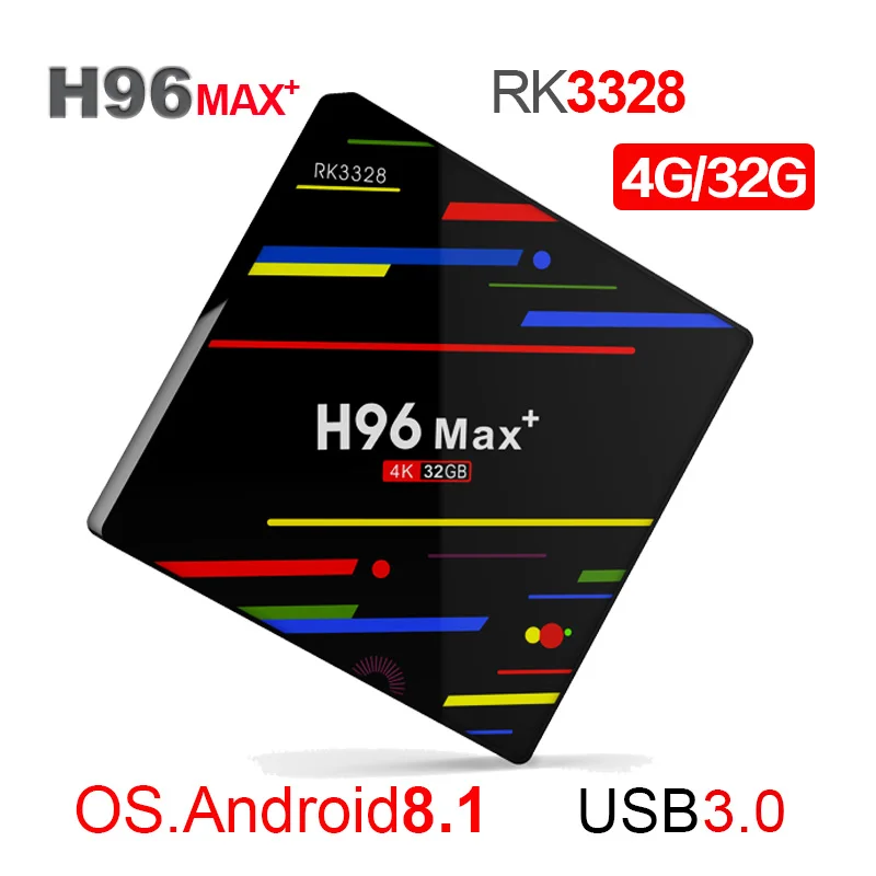 

H96 Max+ TV BOX Android 8.1 4GB 32GB RK3328 Quad Core 4K VP9 HDR10 WiFi Media Player Set Top Box PK X92 MX9 PRO