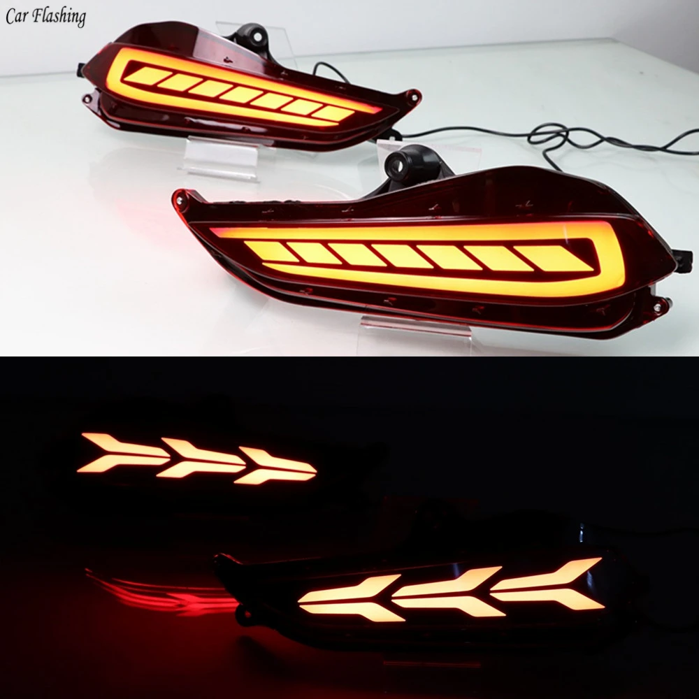 Car Flashing 2Pcs Led Rear bumper driving lights Rear running light