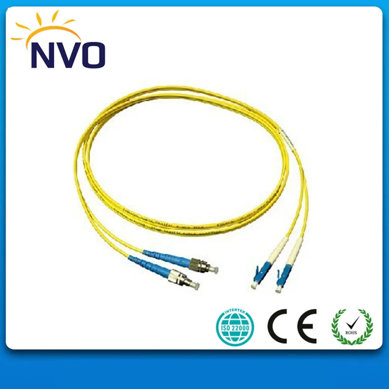 Free Shipping FC/UPC LC/UPC SM(9/125),DX,Dia:3.0mm,Length:2M,PVC Jacket ...