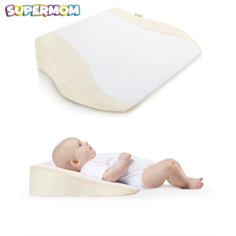 Детская подушка для кормления новорожденных против апноэ, подушка для позиционирования сна, дышащая, золотая, 15 градусов