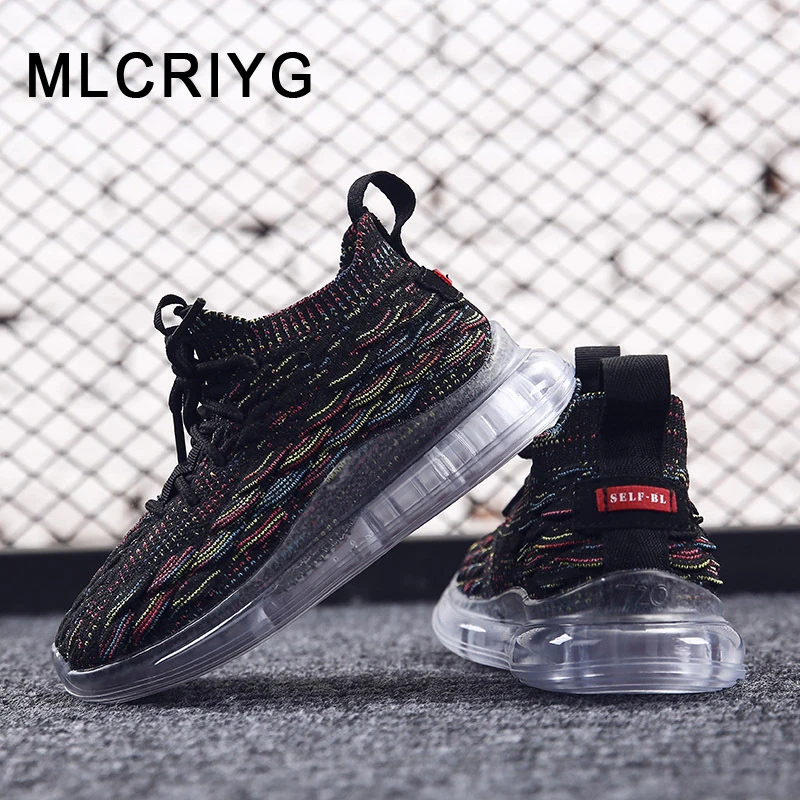 

2019 Spring Kids Mesh Shoes Children Slip On Chunky Sneaker Baby Boys Black Casual Shoes Girls Fashion Sport Sneakers Trainer