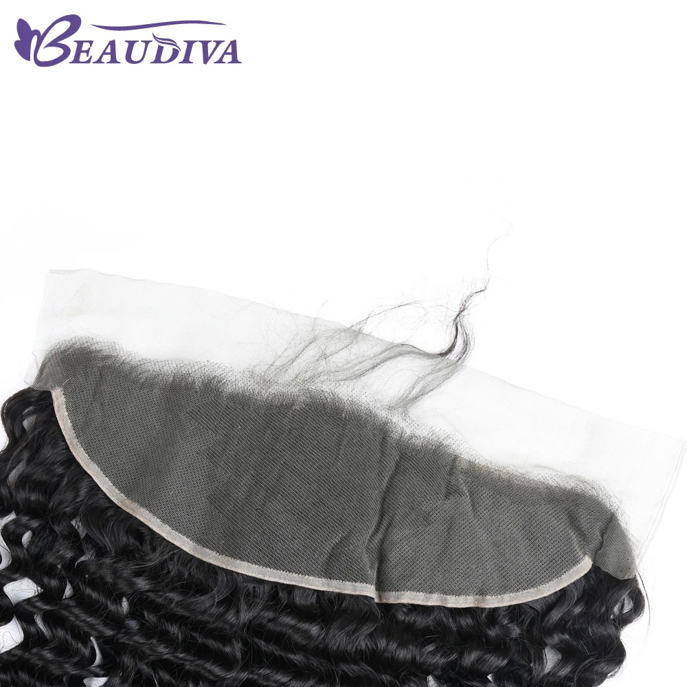 BEAUDIVA Hair Brazilian Deep Wave Lace Closure 5PCS/lot Natural Color 13*4 Non-remy 100% Human Hair Extensions Free Shipping