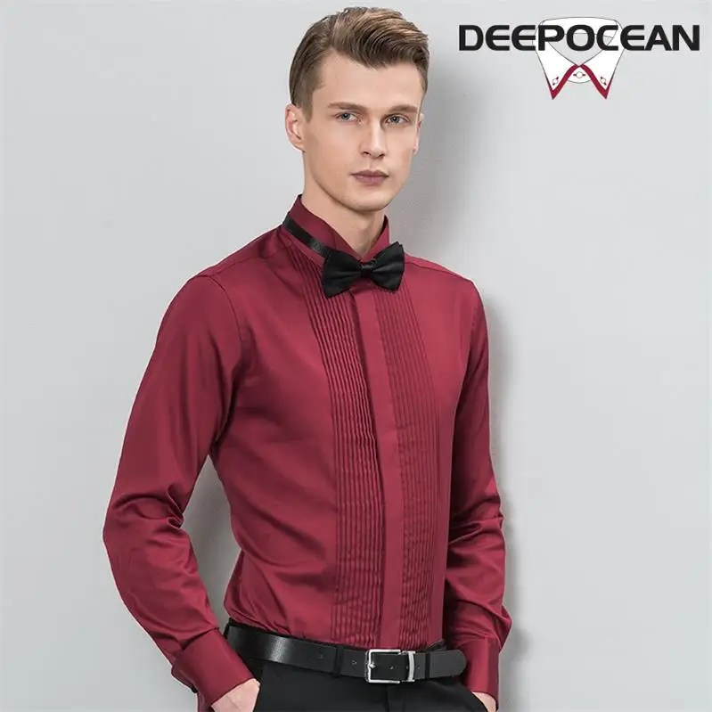 Осенне-зимняя мужская рубашка Длинная тонкая рубаха мужские хлопковые топы, модные повседневные рубашки Hombres Camisas рубашка в стиле Махаон - Цвет: DDX55541L