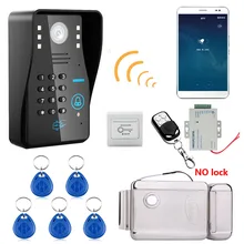 720P беспроводной wifi RFID пароль видео дверной звонок Домофон Система ночного видения+ электронный дверной замок+ водонепроницаемый доступ 720P беспроводной wifi RFID пароль видео дверной звонок Домофон Система ночного видения+ электронный дверной замок+ водонепроницаемый доступ