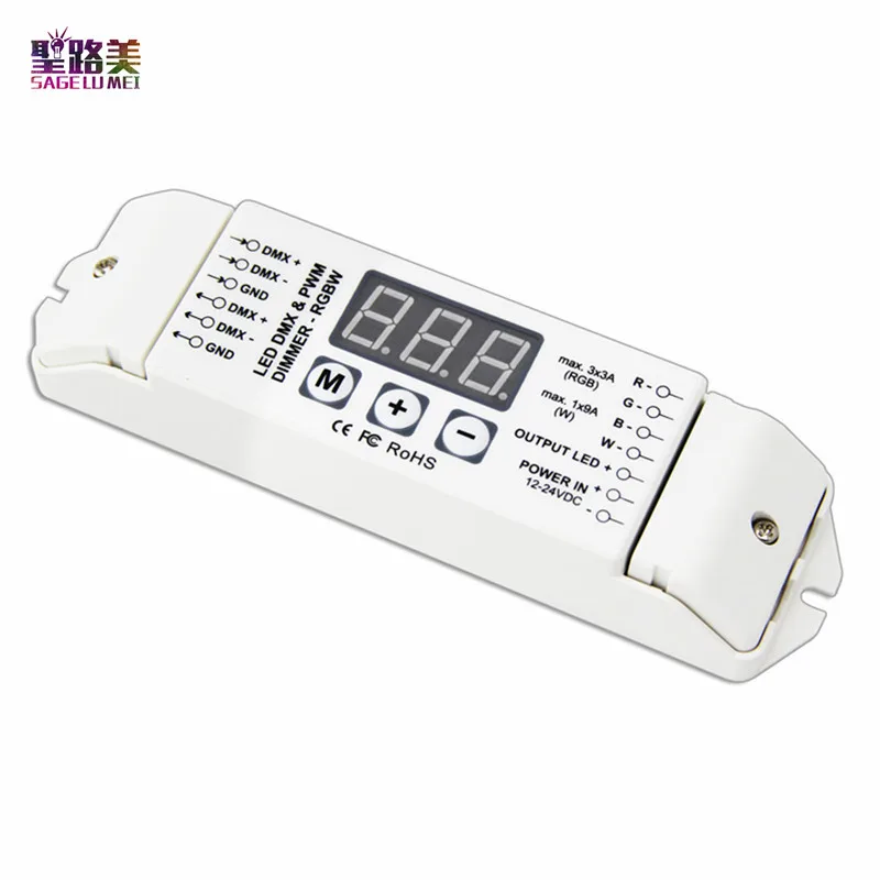 BC-834 Led DMX Controller DC12V -24V DMX512 Decoder RGBW 4CH strip light LED For SMD 5050 Tape Ribbon Free shipping | Лампы и