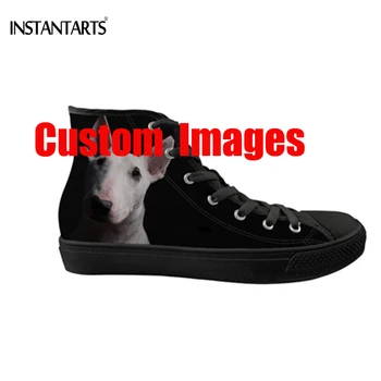 

INSTANTARTS Women Men Breathable Walking Shoes Custom Your Own Image/Logo/Photo Print High Top Canvas Shoes Athletic Sport Shoes