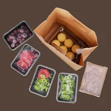 1000 шт. 28x28x15 см Крафт-Бумага коричневая сумка с ручкой вынос хлеб Конфеты стол Сумки пищевая упаковка бутики Bento пользовательские