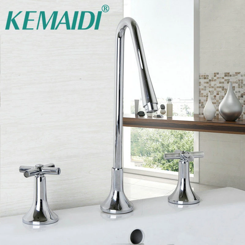 Kemaidi 3 Pieces Tall Bathroom Faucets Sink Mixertap Water Taps W Kemaidi 3 Pieces Tall Bathroom Faucets