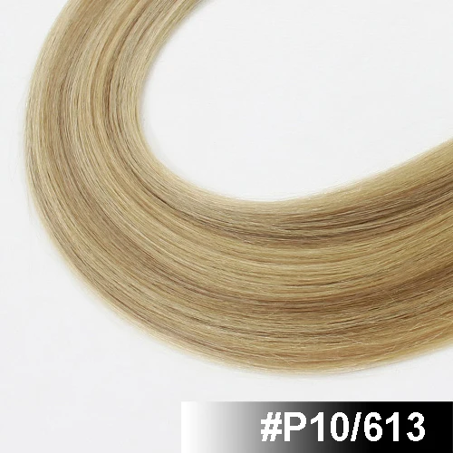 FOREVER HAIR 0,8 г/локон 14 дюймов Remy Huma предварительно скрепленные волосы с плоским кончиком для наращивания кутикулы прямые капсулы кератиновые волосы 40 г/ПАК - Цвет: P10-613