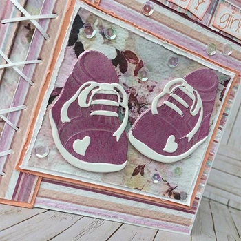 

Child Shoes Metal Cutting Dies Stencil for DIY Scrapbooking Paper Cards Making Decorative Crafts Supplies Template New 2019