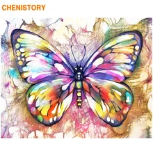 CHENISTORY Frame Butterfly DIY Painting By Numbers Colorful Paint By Numbers Wall Art Picture Coloring By Numbers For Home Decor
