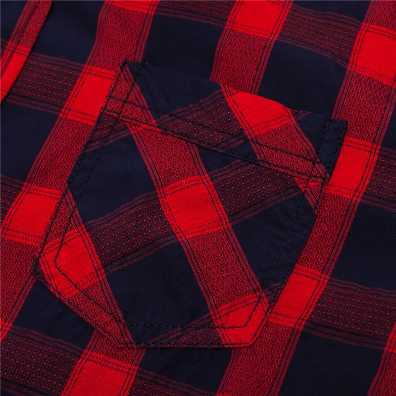 New Spring Autumn Casual Men's Dress Shirt 100% Pure Cotton Brand Classic Male Long Sleeve Plaid Shirts Tops Euro Size M-3XL (2)