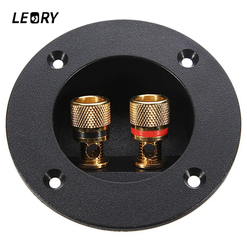 LEORY Car Stereo Speaker Terminal Board Round Double Binding Post Screw Connector Subwoofer Plug