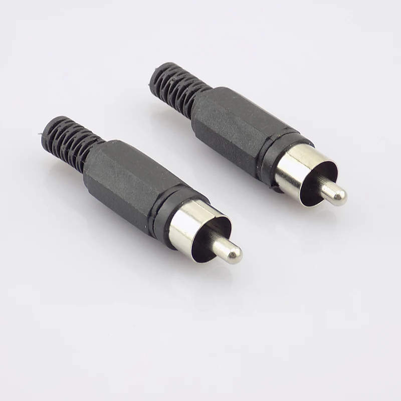 

Gakaki 10pcs BNC RCA Adapter Connector RCA Male AC Plug Jack to Cabling Audio Adapter for CCTV Security Camera System DVR NVR