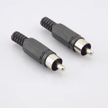 Gakaki 10pcs RCA Connector Male AC Plug Jack to Cabling Audio Adapter for CCTV Security Camera System DVR NVR